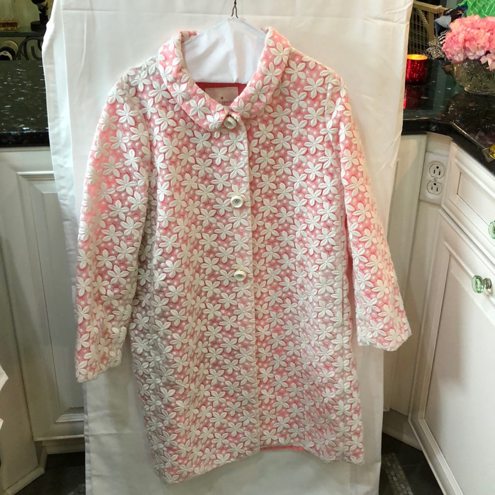 White & Pink Kate Spade Peacoat